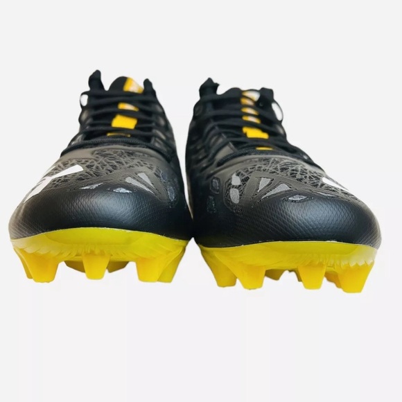 Under Armour Spotlight UA Football Cleats Black/Yellow 3023963-009 Mens Size 13 - Picture 6 of 10